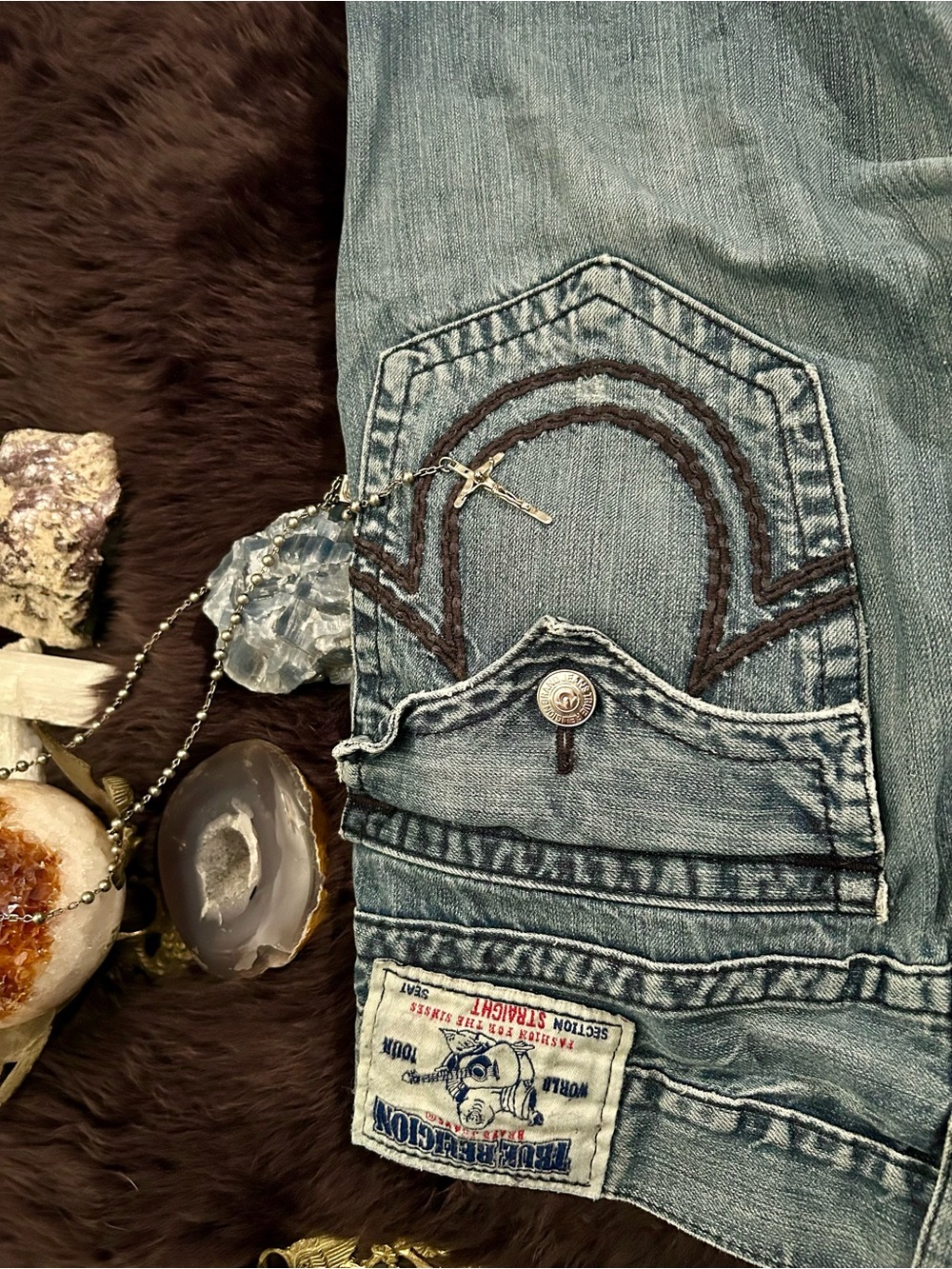 VINTAGE TRUE RELIGION SUPER T STRAIGHT LEG JEANS